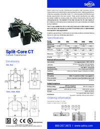 Thumbnail of document Data Sheet - Split-Core Current Transformer (CT)